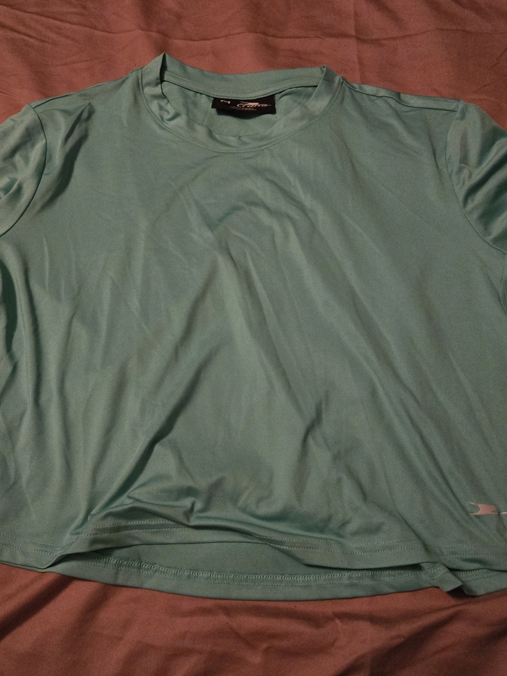 Women's Performance Crop Top in Teal Medium